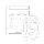 Outline graphic of a document icon with lines of text.